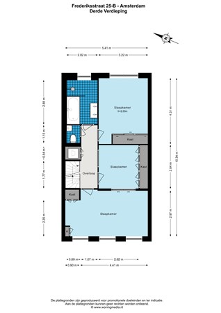 Floorplan - Frederiksstraat 25B, 1054 LB Amsterdam